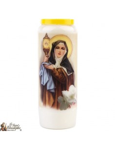 Novena Candle to Saint Clare - French Prayer