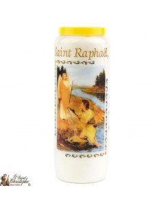 Novena Candle to Saint Raphael - French prayer