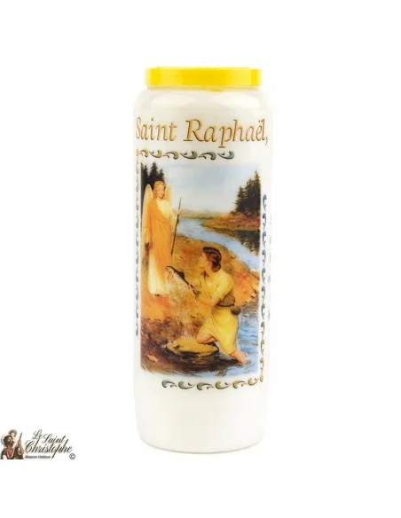 Bougie Neuvaine à Saint Raphael - prière Français