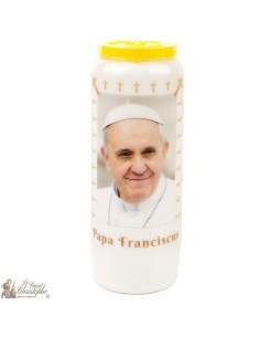 Novena Candle to Pope Francis Model 2 - French Prayer