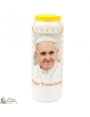 Bougie Neuvaine au Pape François modèle 2 - prière français