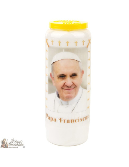 Bougie Neuvaine au Pape François modèle 2 - prière français