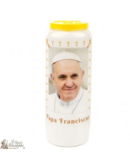Bougie Neuvaine au Pape François modèle 2 - prière français