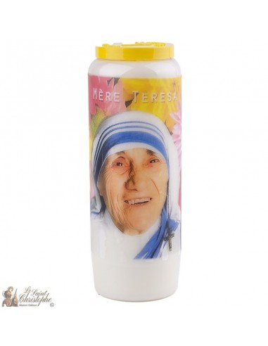 Bougie Neuvaine  à  Mère Teresa - prière  français