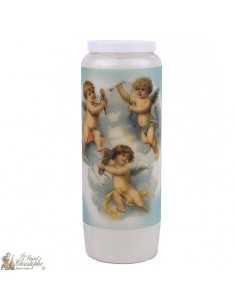 Bougie décorative image ange bleu