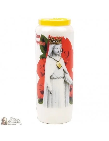 Bougie Neuvaine  à notre dame des roses - prière allemand
