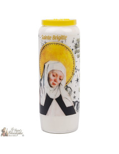 Bougie Neuvaine Sainte Brigitte - prière français