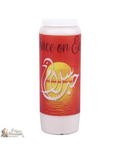 Bougie décorative Peace  on earth - arabe