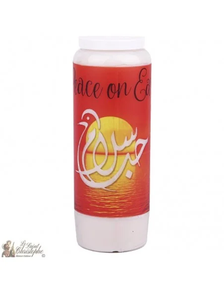 Bougie décorative Peace  on earth - arabe