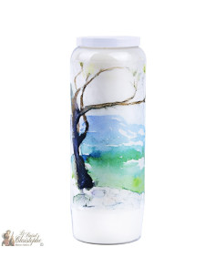 Bougie décorative avec citation en français - aquarelle