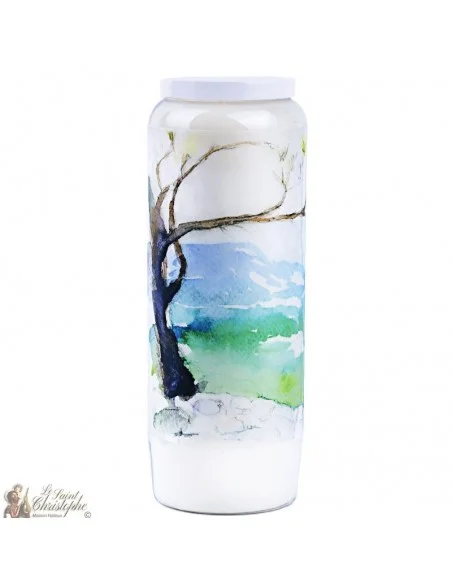 Bougie décorative avec citation en français - aquarelle