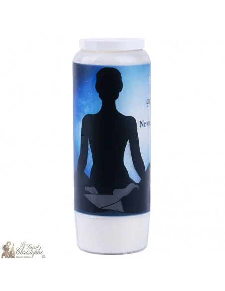 Bougie décorative avec citation en français - méditation