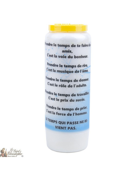 Bougie Neuvaine  Prendre le temps  - prière français
