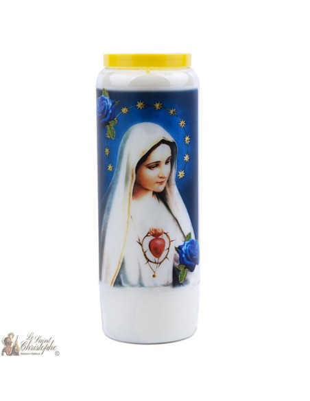Bougie Neuvaine  à  Fatima - prière Anglais