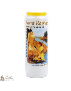 Bougie Neuvaine  à Saint Raphael - prière Anglais