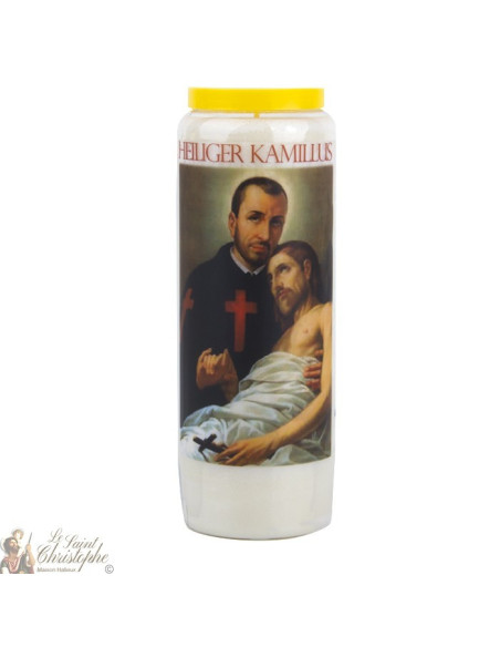 Bougie Neuvaine  à Saint Camille - prière allemand