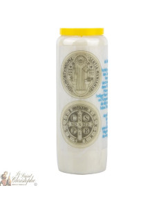 Bougie Neuvaine à la médaille de Saint Benoît - prière allemand