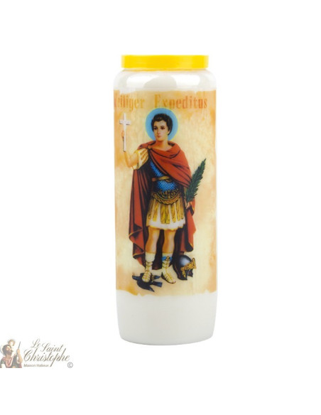 Bougie Neuvaine  au Saint Expedit - prière allemand