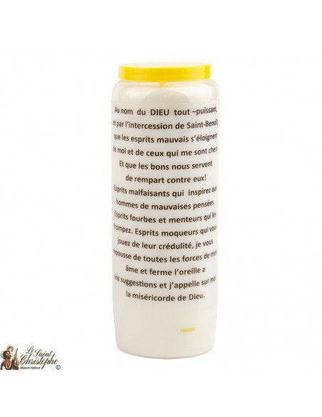 Novena Candle to Saint Benedict model 1 -  Prayer