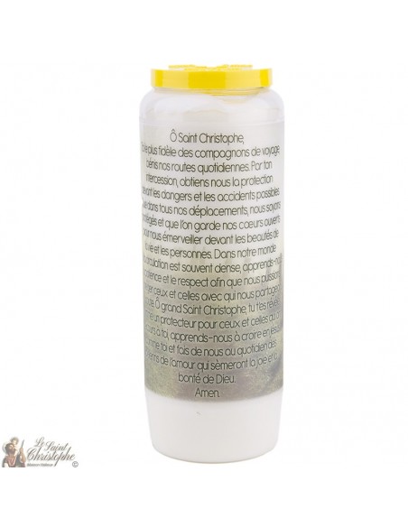 Novena Candle to Saint Christopher - Prayer