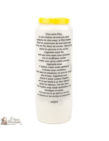 Bougie Neuvaine  au Père Damien - prière français