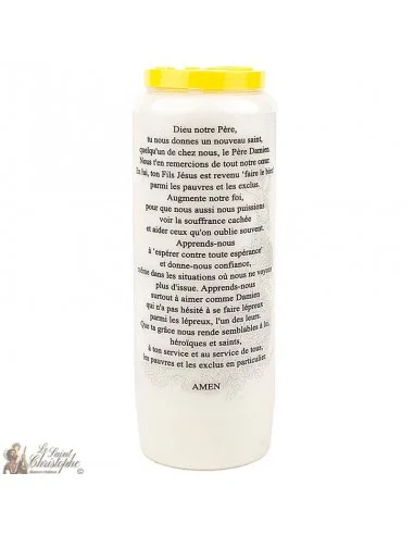 Bougie Neuvaine  au Père Damien - prière français