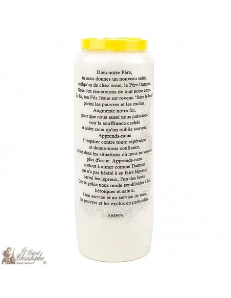 Bougie Neuvaine  au Père Damien - prière français