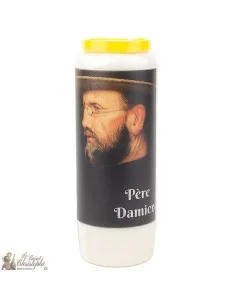 Bougie Neuvaine  au Père Damien - prière français