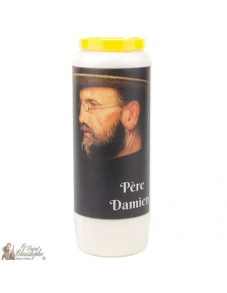 Bougie Neuvaine  au Père Damien - prière français