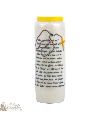 Bougie Neuvaine  Père, bénis-nous - prière allemand