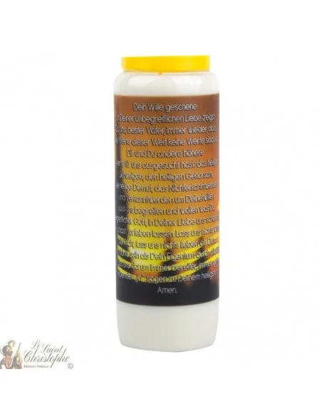 Bougie Neuvaine  Votre volonté - prière allemand