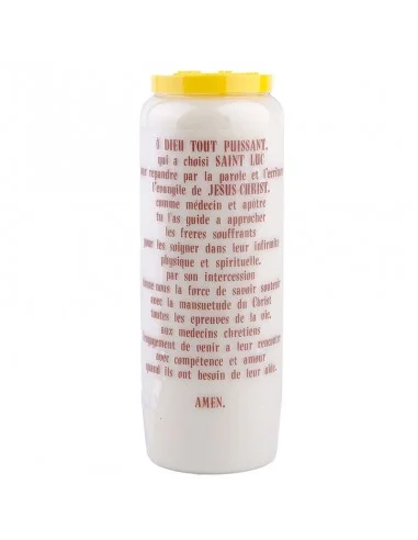 Bougie Neuvaine  à Saint Luc - prière Français