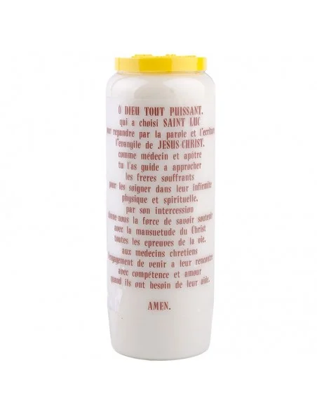 Bougie Neuvaine  à Saint Luc - prière Français