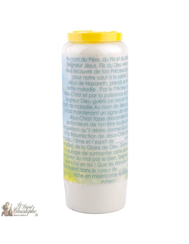 Bougie Neuvaine Merci pour une Guérison - prière Français