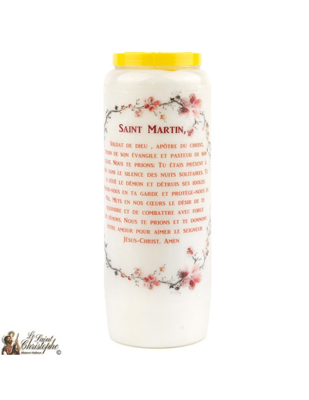 Bougie Neuvaine   à Saint Martin - prière Français