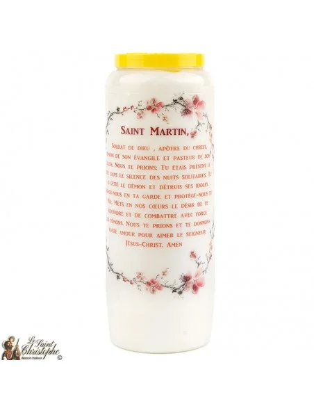 Bougie Neuvaine   à Saint Martin - prière Français