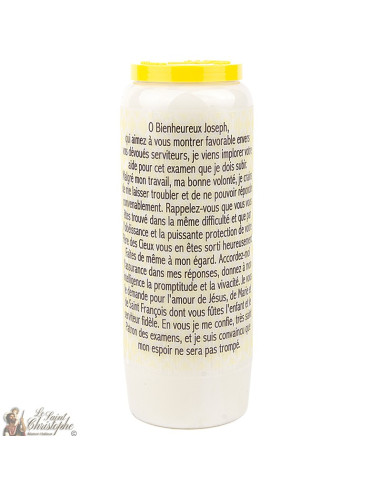 Bougie Neuvaine  à Joseph de Cupertino -  prière Français