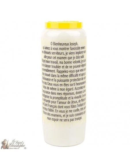 Bougie Neuvaine  à Joseph de Cupertino -  prière Français