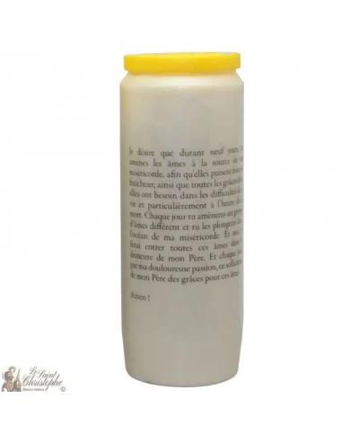 Bougie Neuvaine  Au Christ Miséricordieux modèle 1  - prière Français