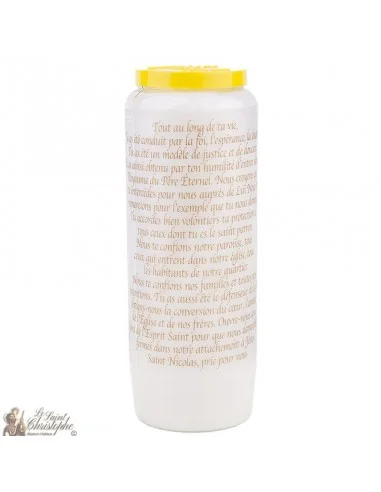 Bougie Neuvaine à Saint Nicolas modèle 2 - prière Français