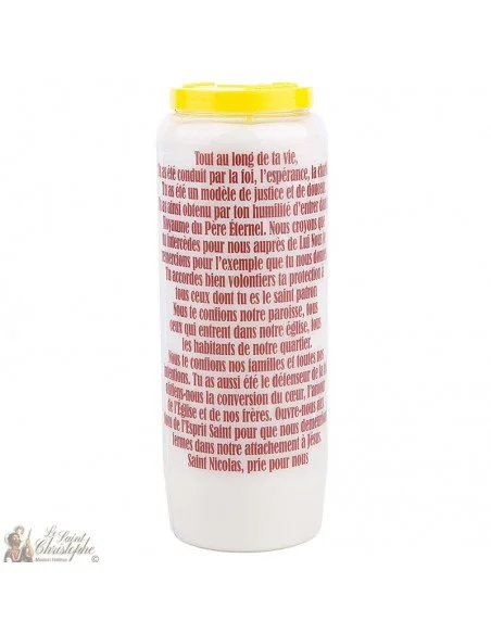 Bougie Neuvaine à Saint Nicolas modèle 1 - prière français