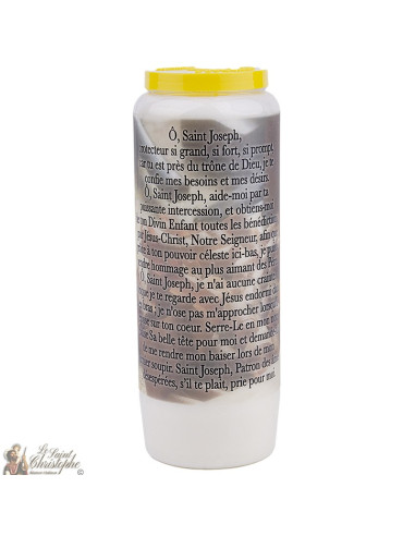 Bougie Neuvaine à Saint Joseph modèle 2 - prière français