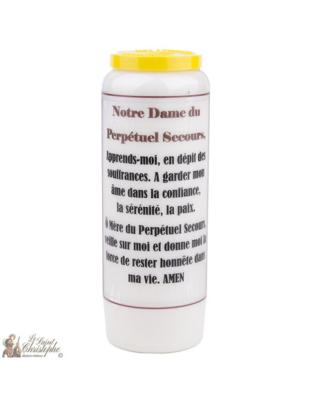 Bougie Neuvaine à Notre Dame du Perpétuel Secours - prière français