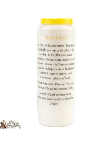 Bougie Neuvaine du Saint Esprit prière Français - Modèle 1