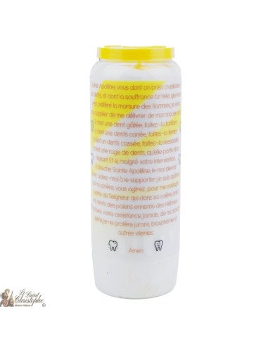 Bougie Neuvaine  à Sainte Apolline - prière français