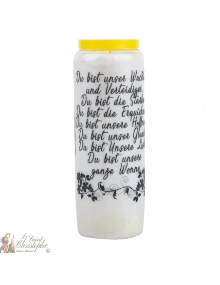 Bougie Neuvaine  à François d'Assise - prière allemand