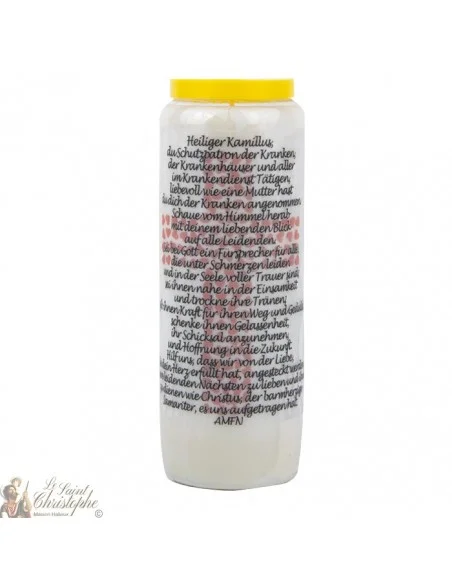 Bougie Neuvaine  à Saint Camille - prière allemand