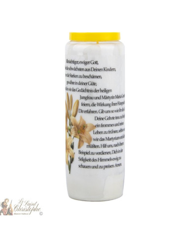 Bougie Neuvaine  à Sainte Maria Goretti - prière allemand