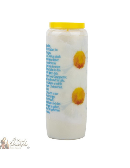 Bougie Neuvaine à la médaille de Saint Benoît - prière allemand