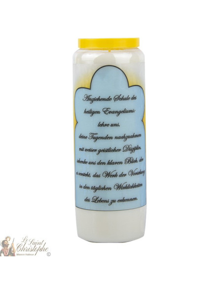 Bougie Neuvaine  à la Sainte Famille - prière allemand